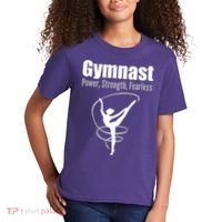Gymnast Power Strength Fearless Rhythmic Gymnastics Kids T-Shirt thumb 2