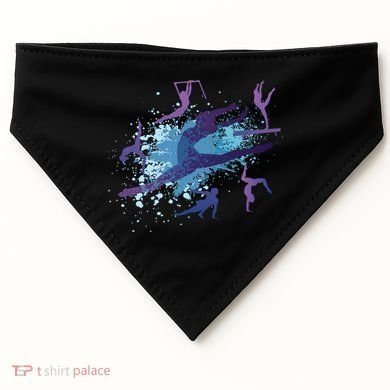 Gymnast Silhouettes  USA-Made Doggie Bandana