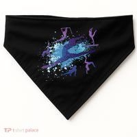 Gymnast Silhouettes  USA-Made Doggie Bandana thumb 0