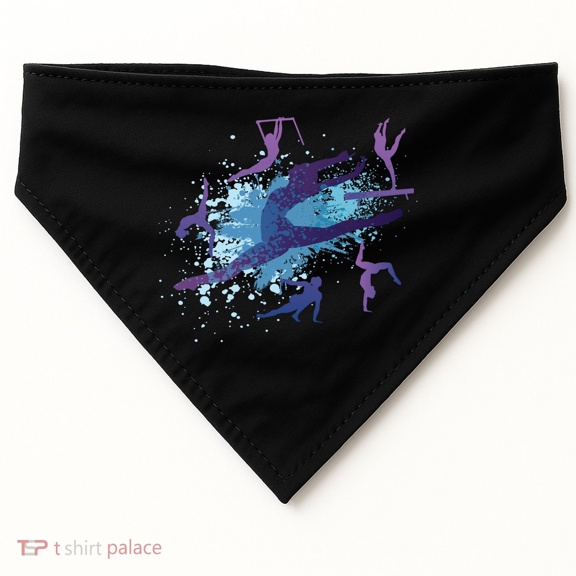 Gymnast Silhouettes  USA-Made Doggie Bandana