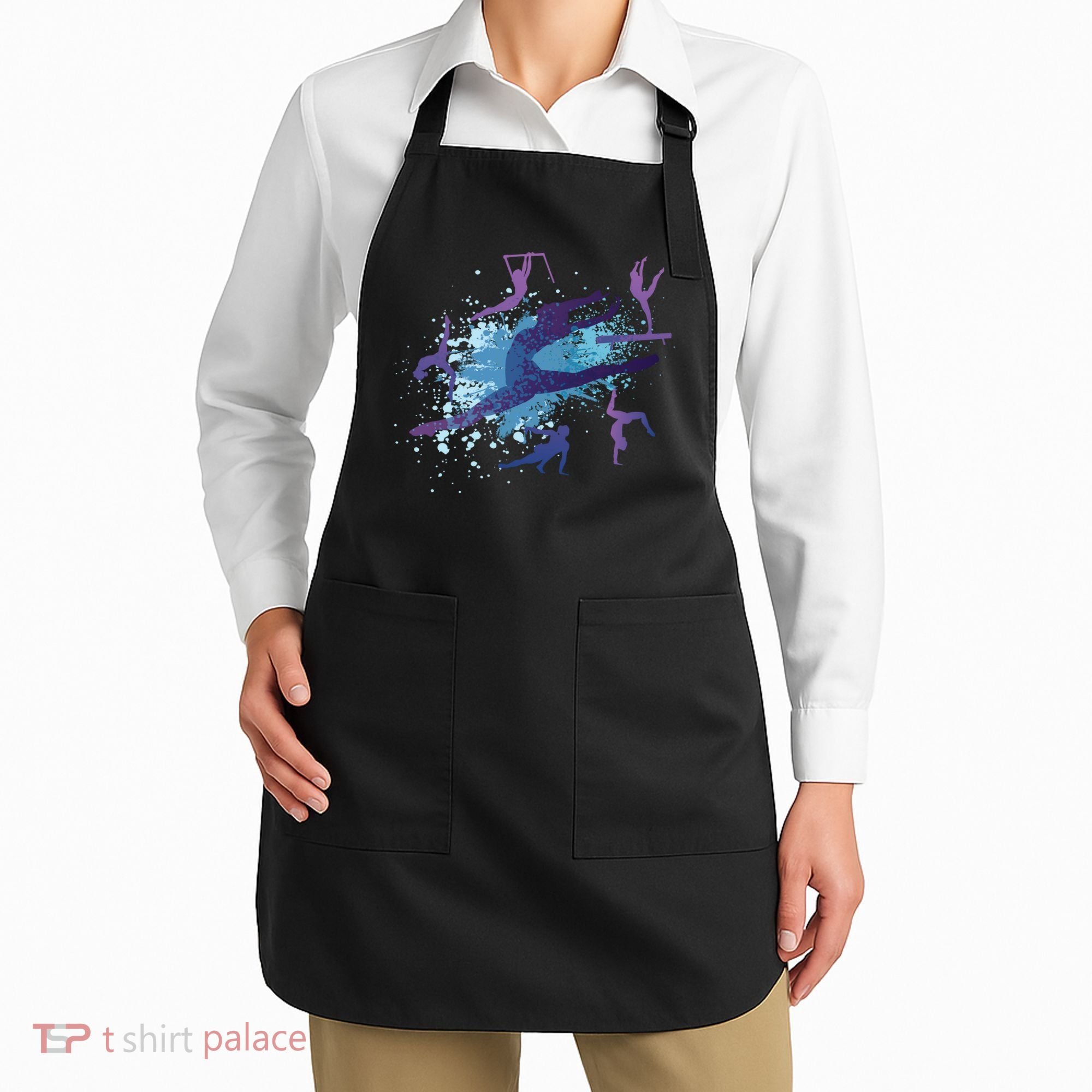 Gymnast Silhouettes  Apron