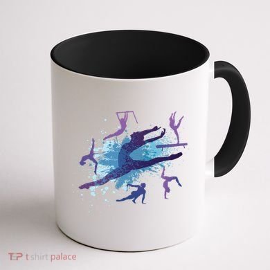 Gymnast Silhouettes  Coffee Mug back