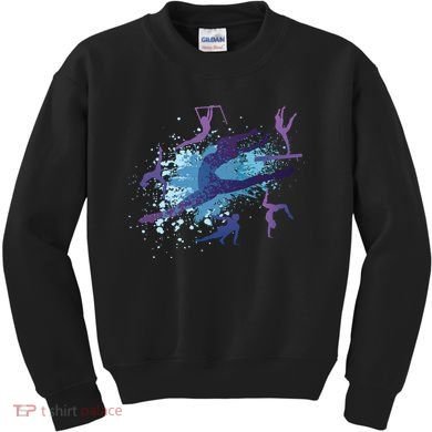 Gymnast Silhouettes  Kids Sweatshirt