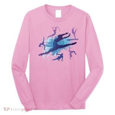 Gymnast Silhouettes  Long Sleeve Shirt