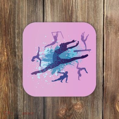 Gymnast Silhouettes  Coaster