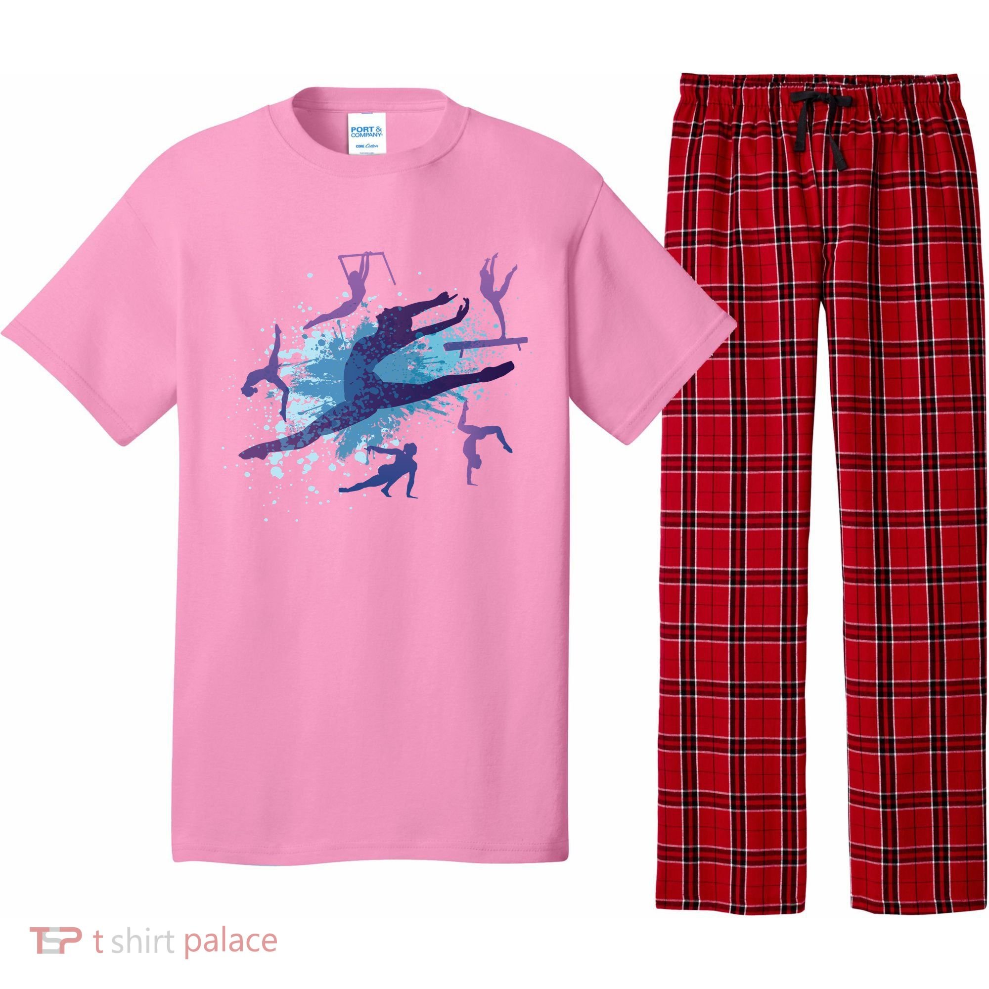Gymnast Silhouettes  Pajama Set