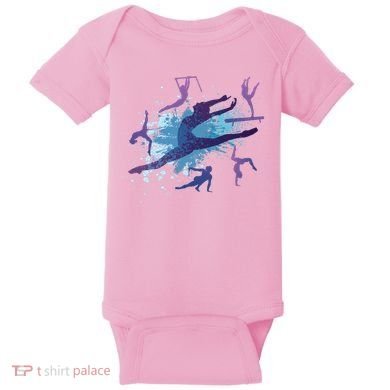 Gymnast Silhouettes  Baby Bodysuit
