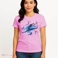 Gymnast Silhouettes  Women's T-Shirt thumb 4