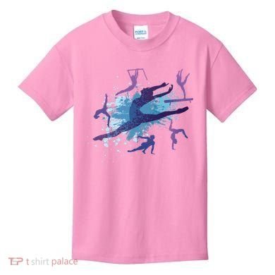 Gymnast Silhouettes  Kids T-Shirt