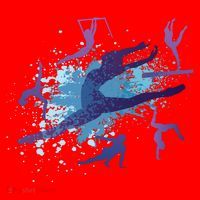 Gymnast Silhouettes  Santa Hat thumb 1
