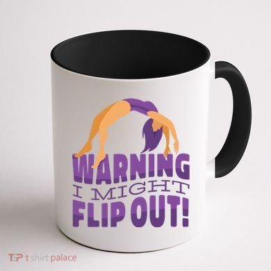 Gymnast Warning Coffee Mug back