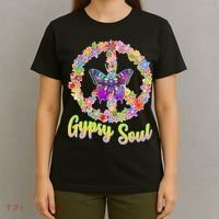 Gypsy Soul Flower Wreath T-Shirt thumb 4
