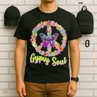 Gypsy Soul Flower Wreath T-Shirt thumb 6