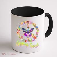 Gypsy Soul Flower Wreath Coffee Mug thumb 1