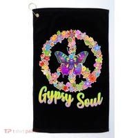 Gypsy Soul Flower Wreath Golf Towel thumb 0