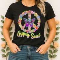 Gypsy Soul Flower Wreath Women's T-Shirt thumb 2