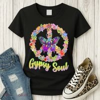 Gypsy Soul Flower Wreath Women's T-Shirt thumb 3