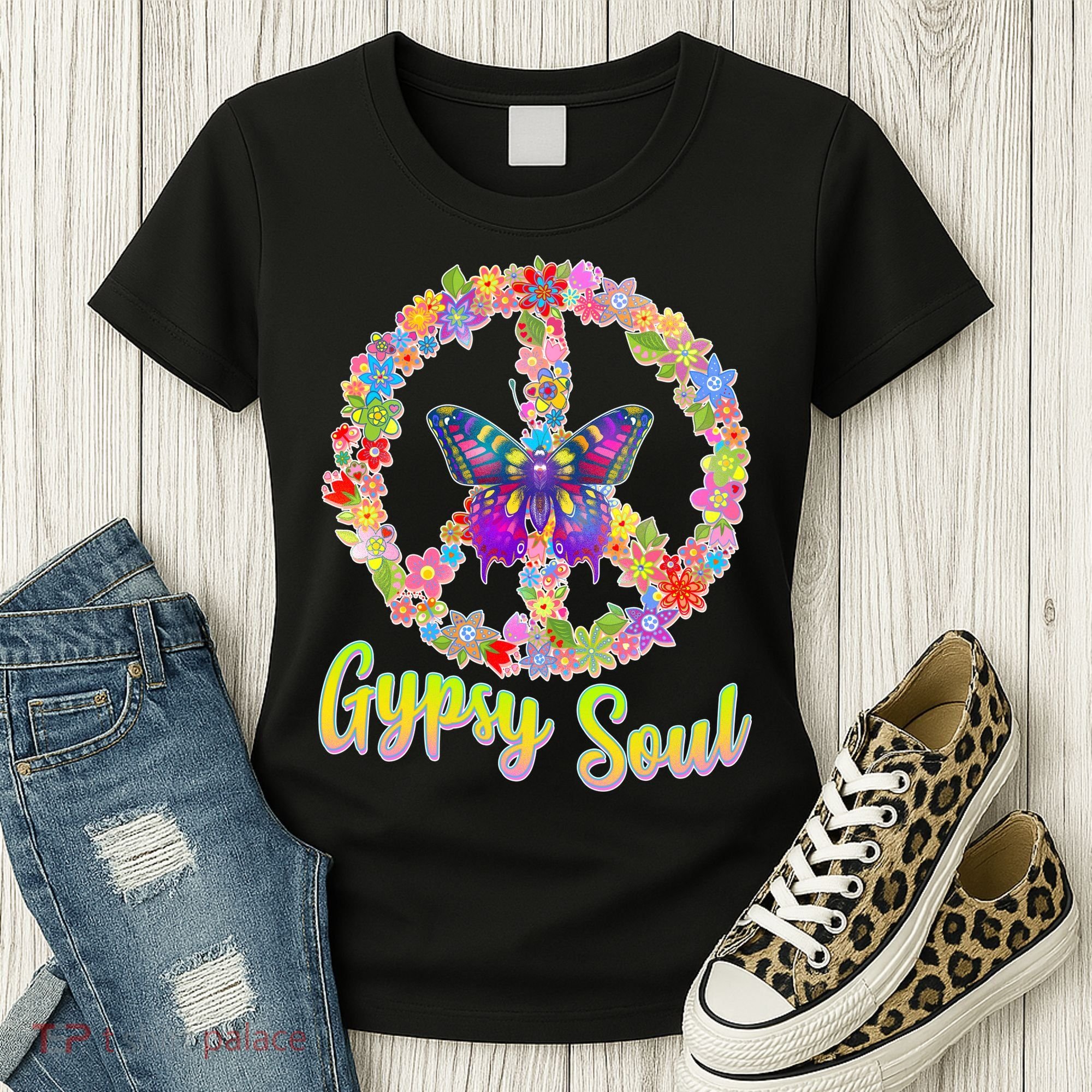 Gypsy Soul Flower Wreath Women's T-Shirt