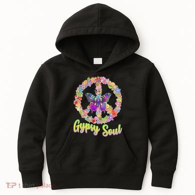 Gypsy Soul Flower Wreath Kids Hoodie
