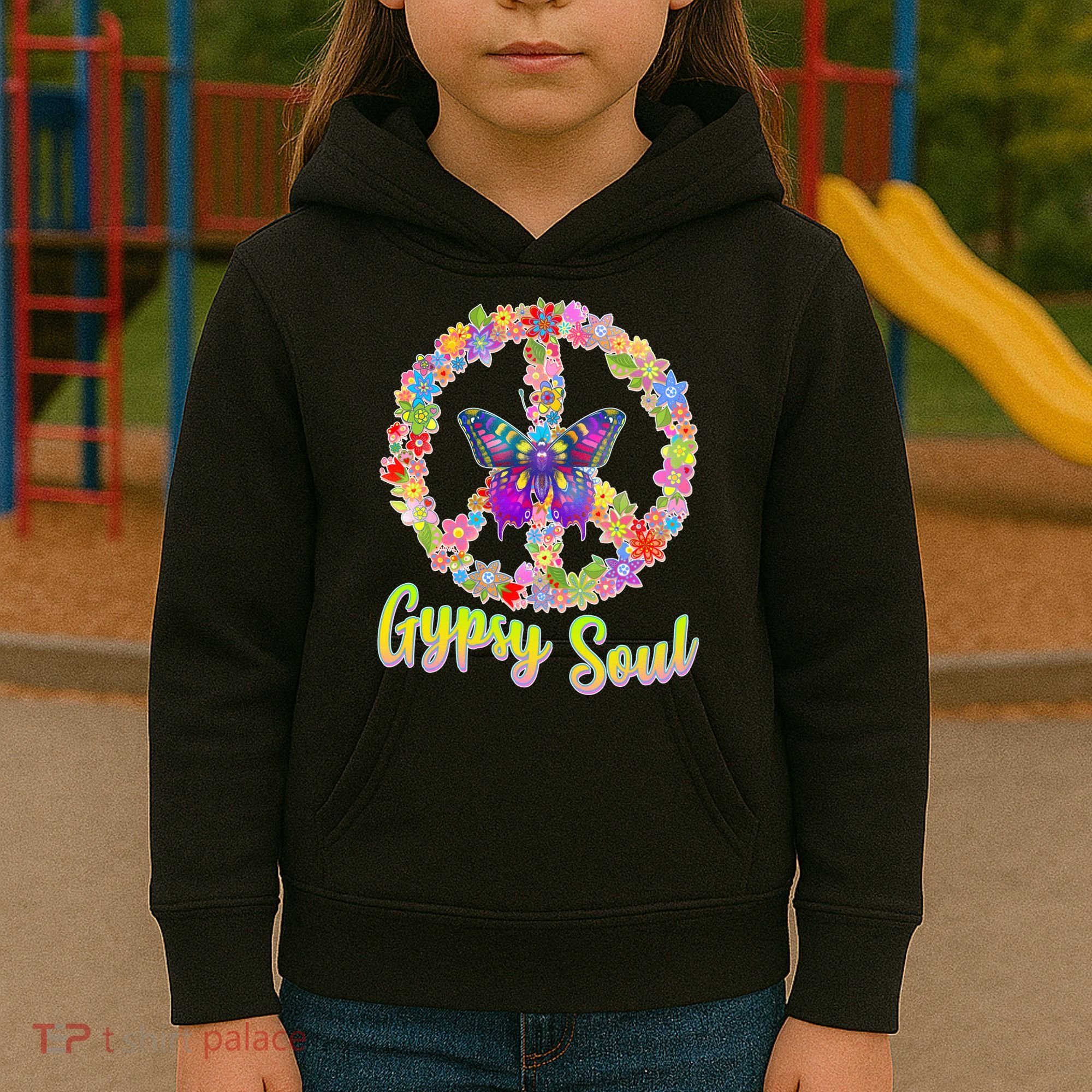 Gypsy Soul Flower Wreath Kids Hoodie