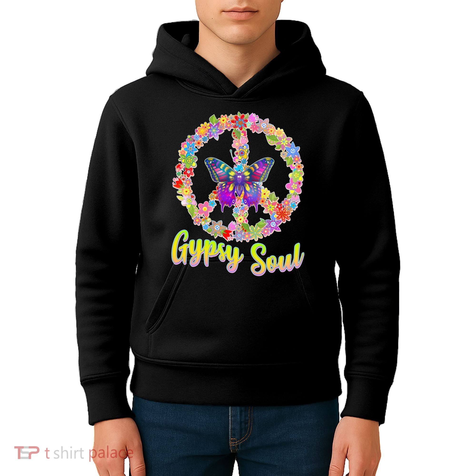 Gypsy Soul Flower Wreath Kids Hoodie