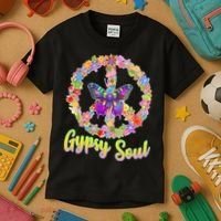 Gypsy Soul Flower Wreath Kids T-Shirt thumb 3