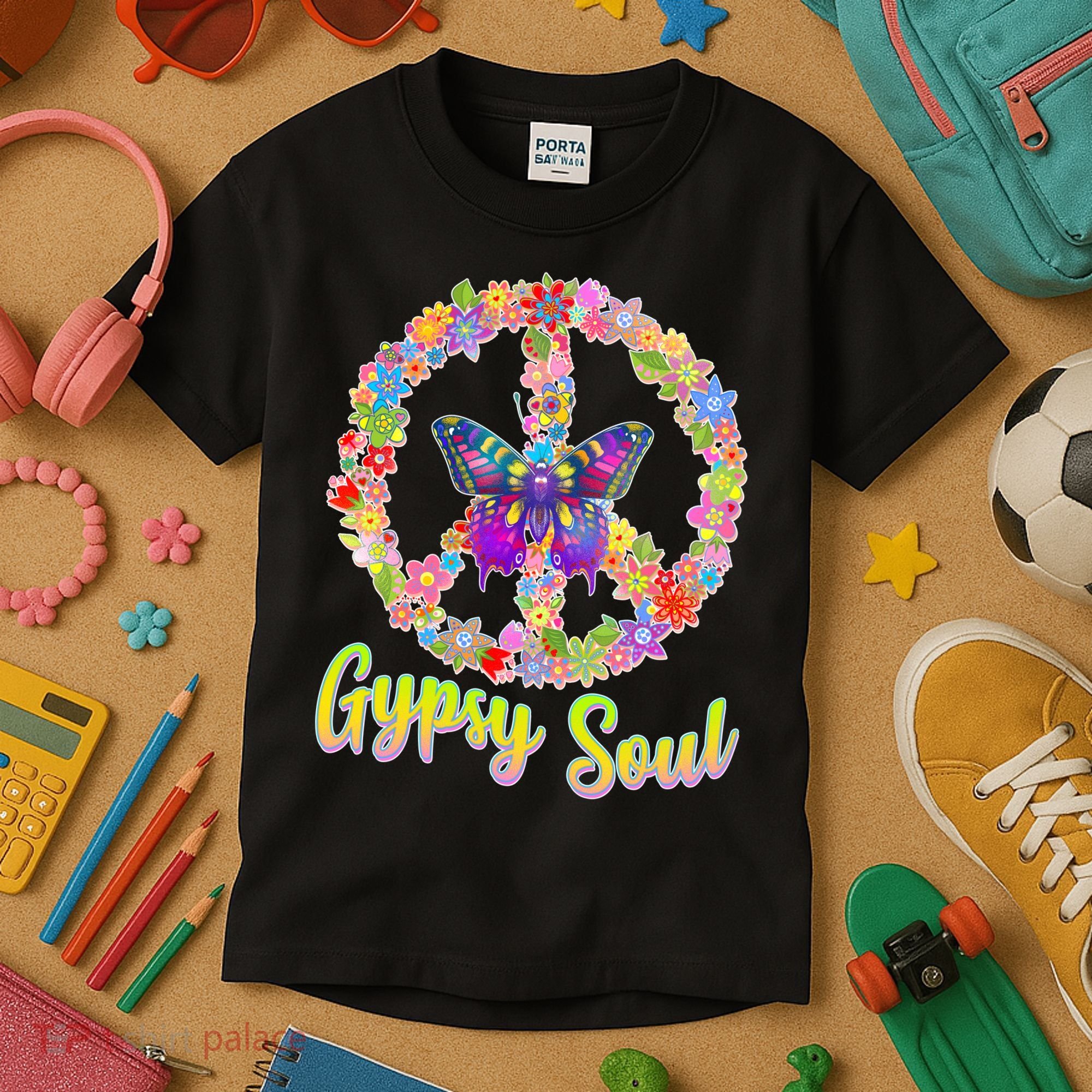 Gypsy Soul Flower Wreath Kids T-Shirt