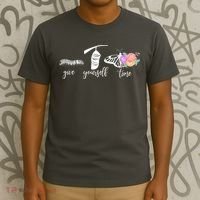 Give Yourself Time Mental Health Awareness Butterfly Life Cycle T-Shirt thumb 3