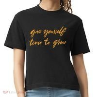 Give Yourself Time To Grow Quote Comfort Colors Boxy T-Shirt thumb 0