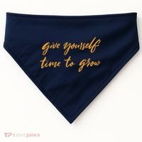 Give Yourself Time To Grow Quote USA-Made Doggie Bandana thumb 0