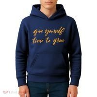 Give Yourself Time To Grow Quote Kids Hoodie thumb 4