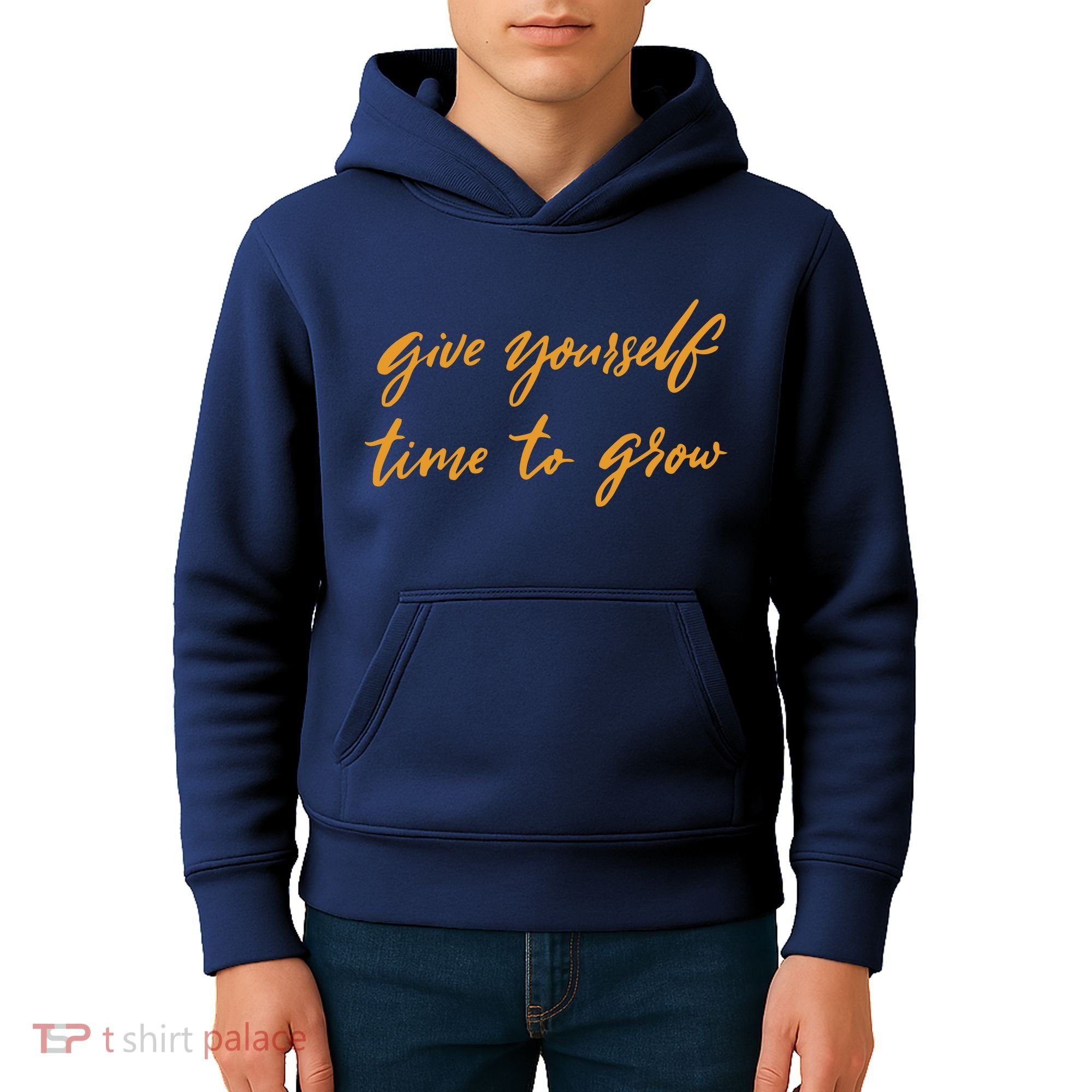 Give Yourself Time To Grow Quote Kids Hoodie