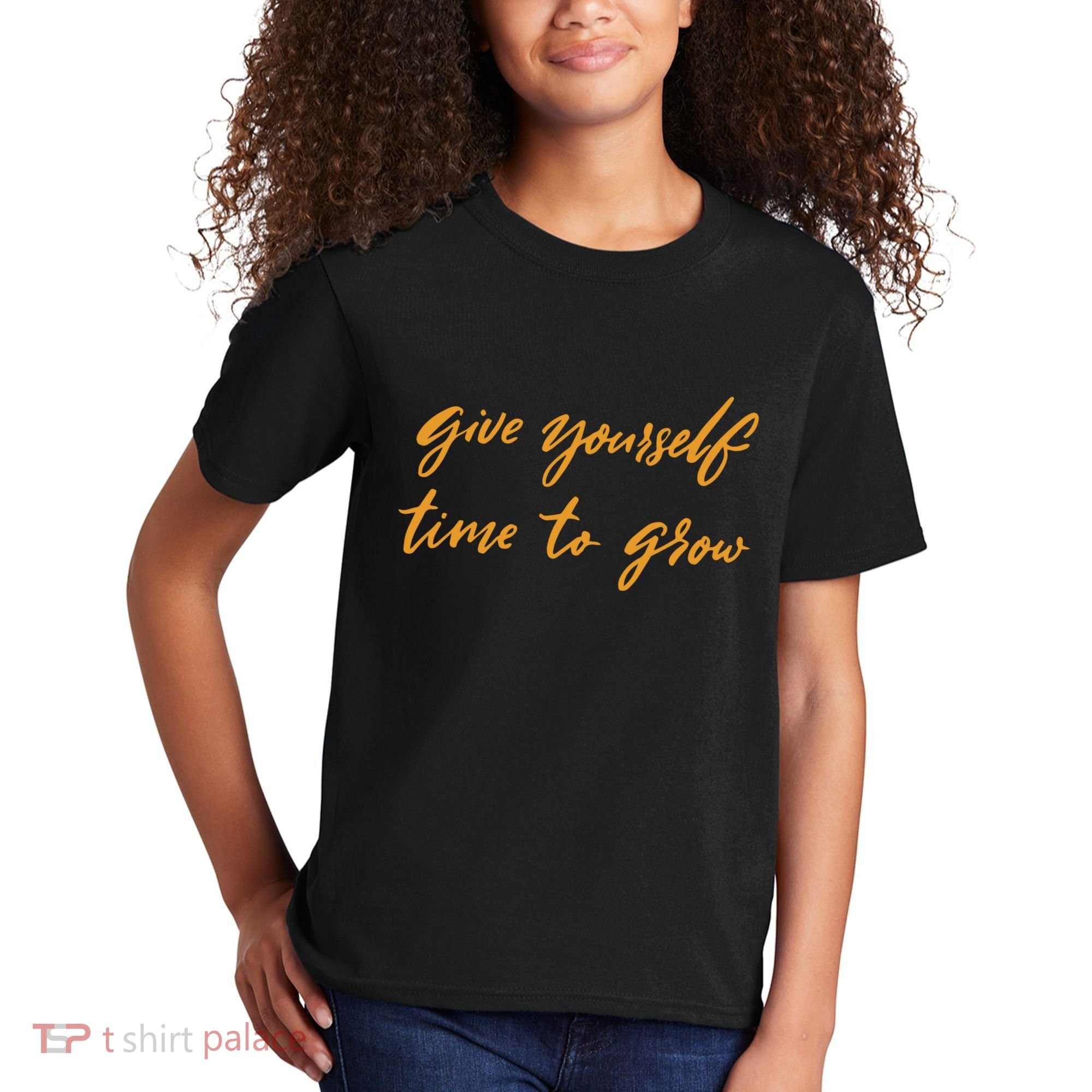 Give Yourself Time To Grow Quote Kids T-Shirt
