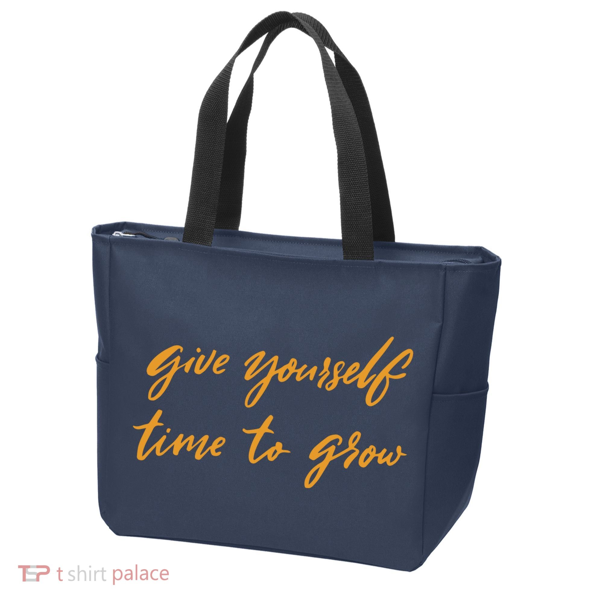 Give Yourself Time To Grow Quote Tote Bag