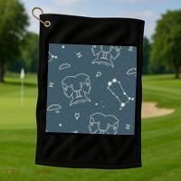 Gemini Zodiac Astrology Golf Towel thumb 1