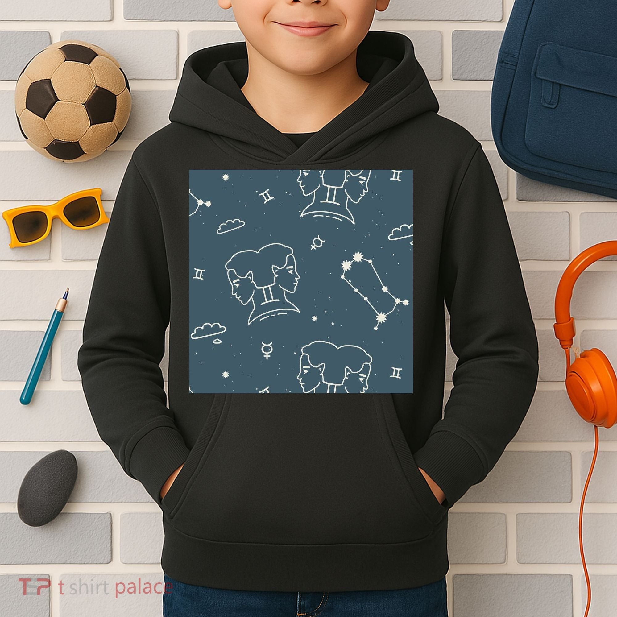Gemini Zodiac Astrology Kids Hoodie
