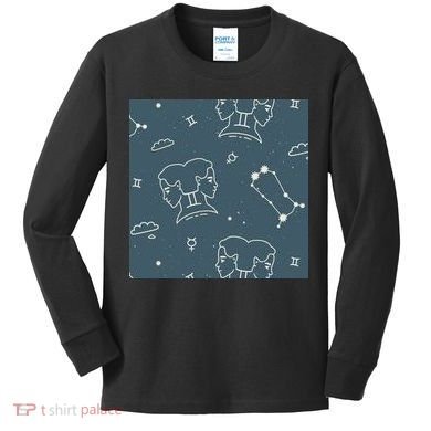Gemini Zodiac Astrology Kids Long Sleeve Shirt