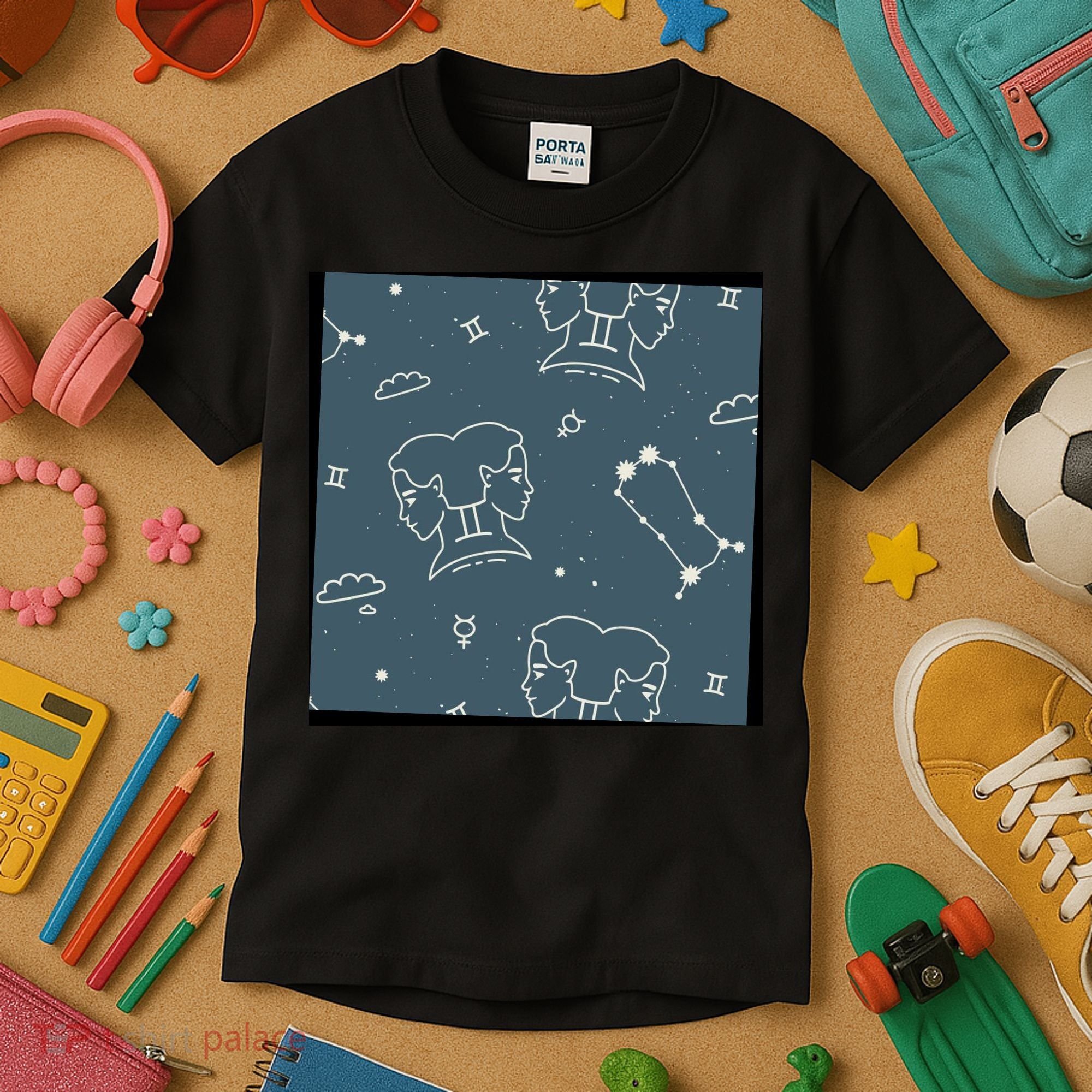 Gemini Zodiac Astrology Kids T-Shirt