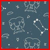 Gemini Zodiac Astrology Santa Hat thumb 1