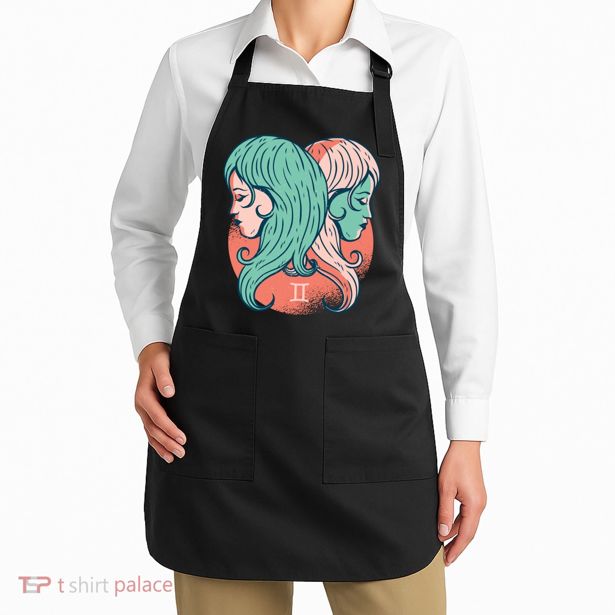 Gemini Zodiac Girl 1 Apron
