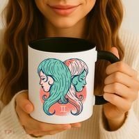 Gemini Zodiac Girl 1 Coffee Mug thumb 3