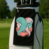 Gemini Zodiac Girl 1 Golf Towel thumb 2