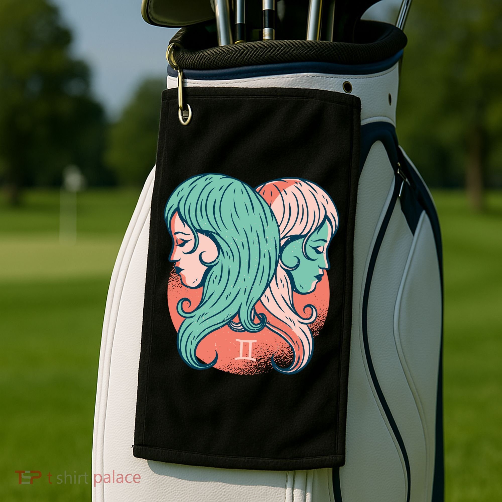 Gemini Zodiac Girl 1 Golf Towel