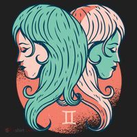 Gemini Zodiac Girl 1 Golf Towel thumb 3