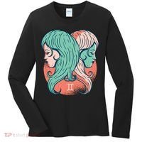 Gemini Zodiac Girl 1 Women's Long Sleeve Shirt thumb 0