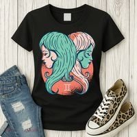 Gemini Zodiac Girl 1 Women's T-Shirt thumb 3