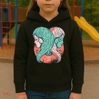 Gemini Zodiac Girl 1 Kids Hoodie thumb 3