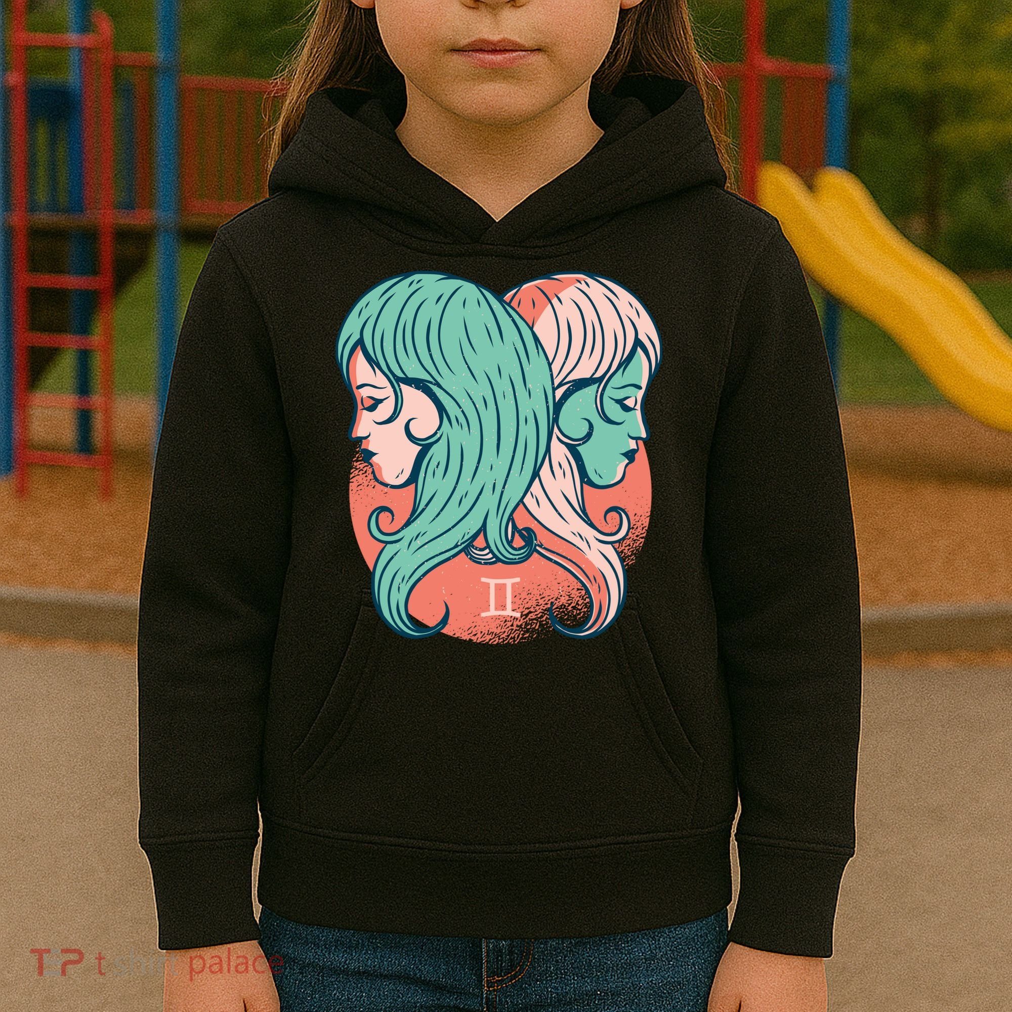 Gemini Zodiac Girl 1 Kids Hoodie