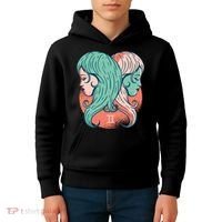 Gemini Zodiac Girl 1 Kids Hoodie thumb 4