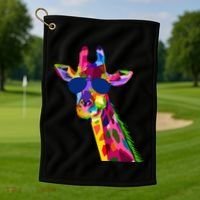 Giraffe Zoo Keeper Safari Animal Giraffe Golf Towel thumb 1